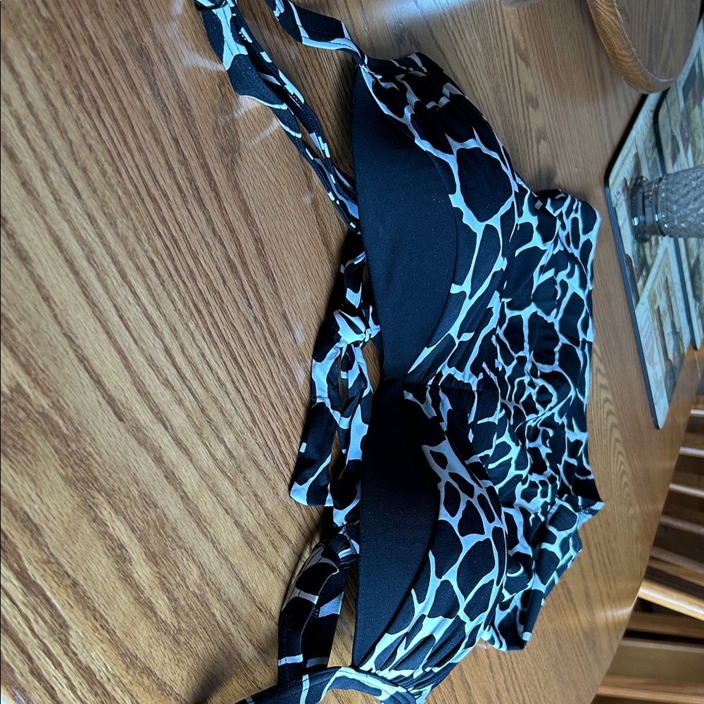 Coco Reef Black and White Animal Print Tankini 36/38DD - Picture 9 of 9